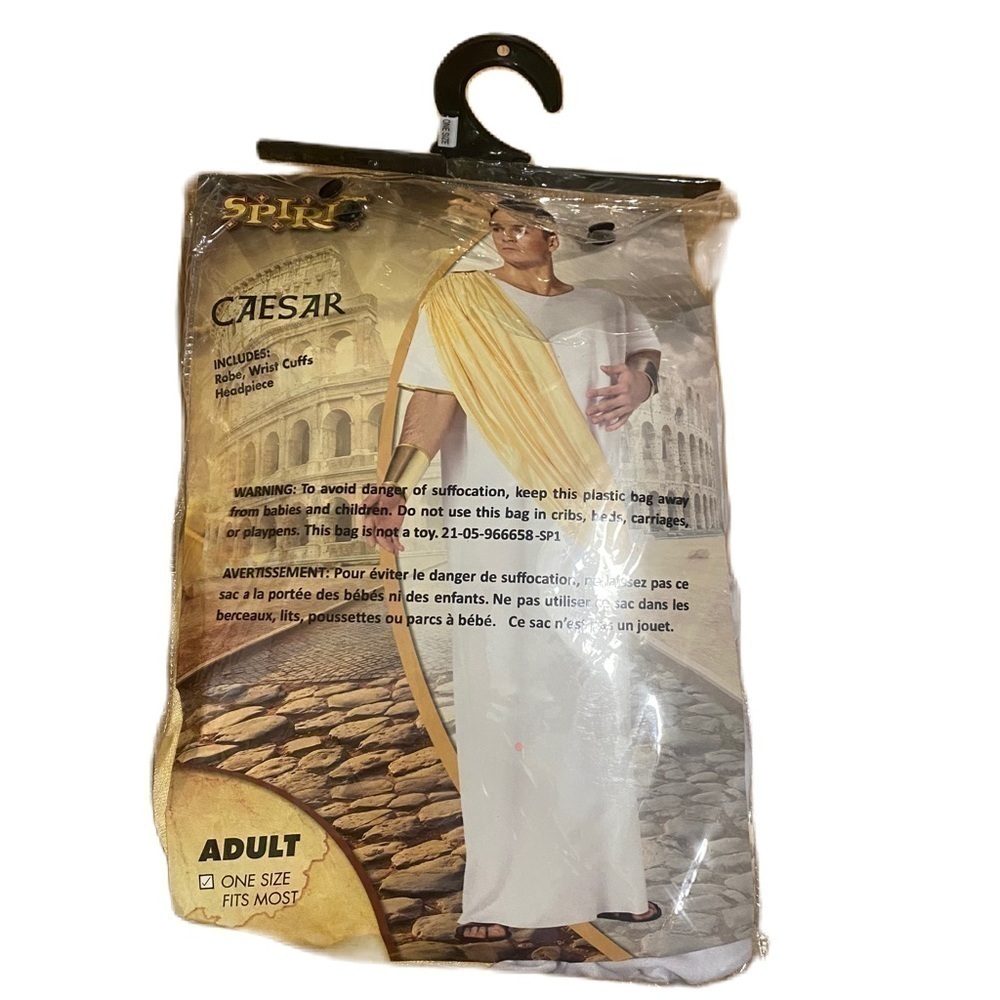 Caesar Halloween Costume Spirit One Size Fits Most Men’s Adult White Robe